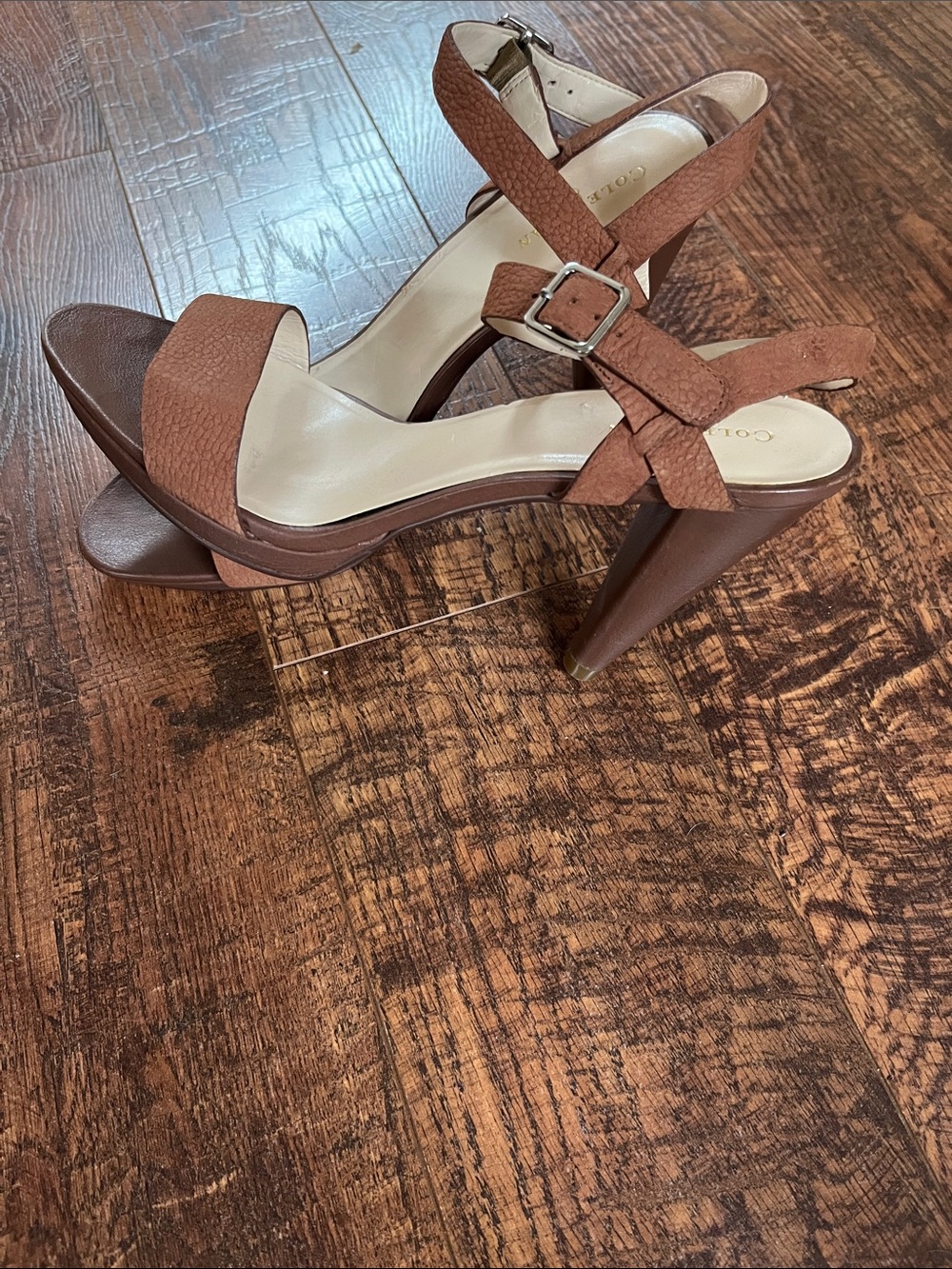 Cole Haan Brown Strappy Platform High Heel Sandals